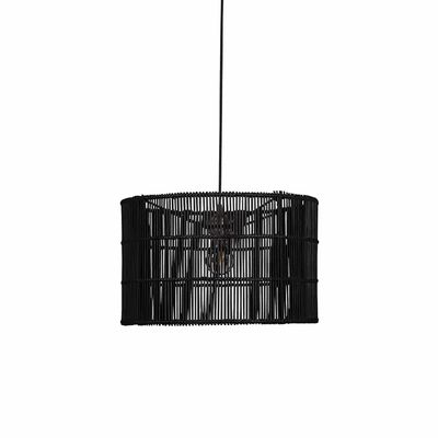 ​Lampenkap uit Bali van rotan - zwart - eco design van het merk Orginal Home (tube)  (set van 4 of los)