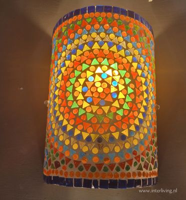 wandlamp mozaïek multi colour