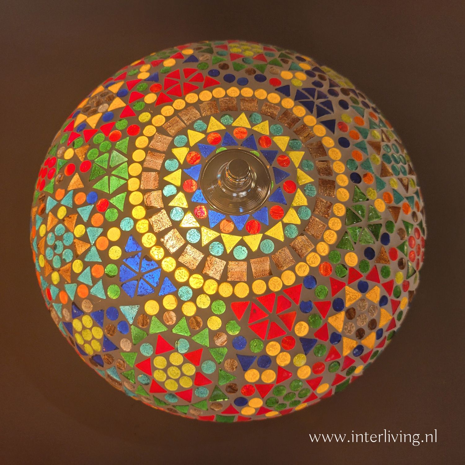 plafonnière mozaïek 25 cm - multi colour - sfeervol &amp; kleurrijk