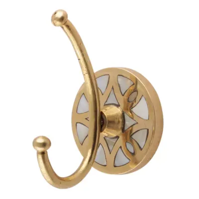 Muurhaak - goud met parelmoer inlay - art deco stijl