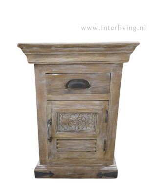 Ibiza kastje met lade - finish licht antiek &quot;ibiza wash&quot;