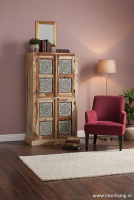 4 deurs kast met multi color mozaiek panelen