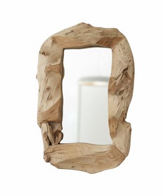 spiegel van wortelhout uit Indonesie - 106 cm x 66 cm - landelijke woonstijl