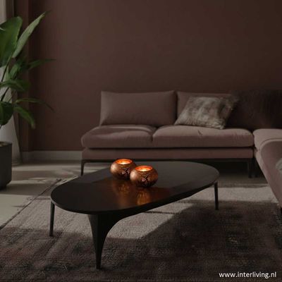 Waxinehouder - model Waxinehouder - model "kusuf" van verweerd koperlook filigrain - Boho & Marrakesh style