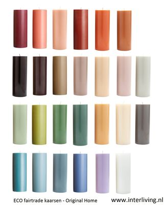 rustieke stompkaars XL / eco cilinder kaars -"Karma &amp; rituelen" uit Java -  veel kleuren handgemaakt &amp; fairtrade  - Original Home
