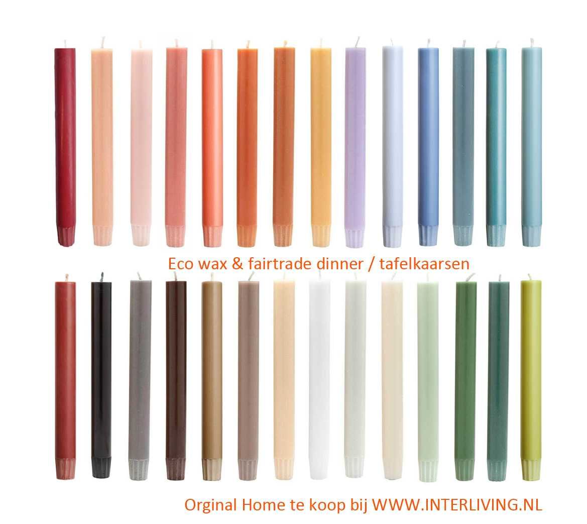 dinerkaars / tafelkaars gotisch / conisch lang model van eco wax -"Karma & rituelen" uit Java -  24 kleuren handgemaakt & fairtrade  - Original Home