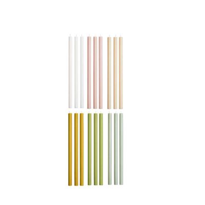 dunne kaars / tafelkaars extra lang van eco wax -"Karma &amp; rituelen" uit Java -  6 kleuren handgemaakt &amp; fairtrade  - Original Home