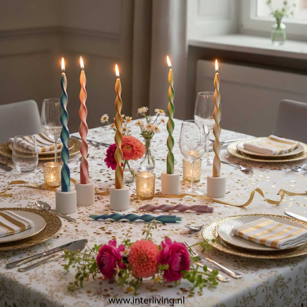 Originalhome - spiraalkaars XL 40 cm - duotone kleuren - duurzaam eco wax -"Karma & rituelen" - handgemaakt & fairtrade