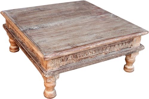 salontafel uit India - 43 cm - ibiza washed teakhout