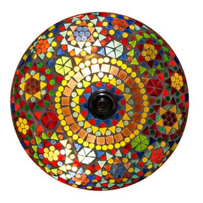 plafonnière mozaïek 25 cm - multi colour - sfeervol & kleurrijk