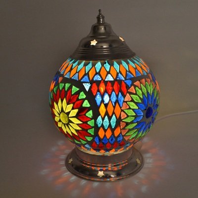 tafellamp bol Ø15 glasmozaïek multi colour turkish design tafellamp bol Ø15 glasmozaïek multi colour turkish design
