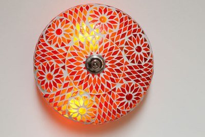 plafonnière mozaïek turkish design - rood/oranje plafonnière mozaïek turkish design - rood/oranje
