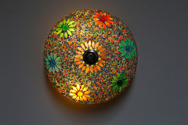 plafonnière mozaïek multi colour turkish design beads 25 cm