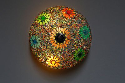 plafonnière mozaïek multi colour turkish design beads 25 cm plafonnière mozaïek multi colour turkish design beads 25 cm