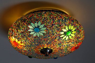 plafonnière mozaïek multi colour turkish design beads 25 cm