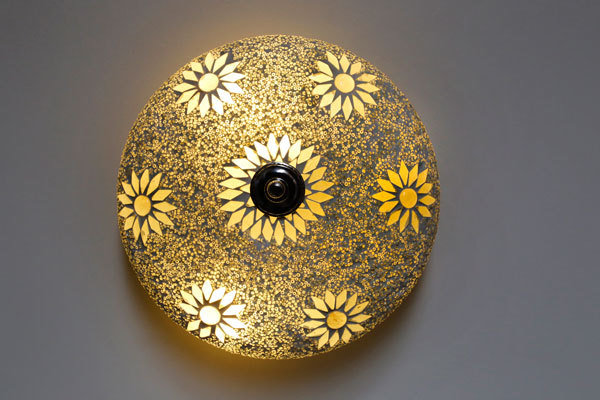plafonnière mozaïek turkish design & beads 25 cm - transparant