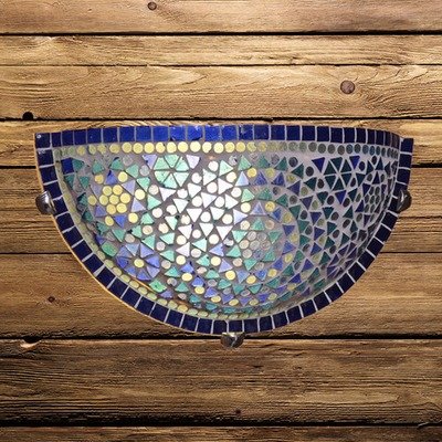 wandlamp glasmozaïek blauw wandlamp glasmozaïek blauw