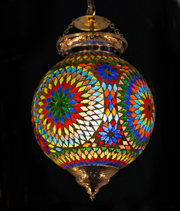 hanglamp bol mozaïek turkish design multi colour