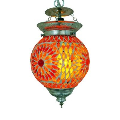 hanglamp bol mozaïek turkish design rood - oranje hanglamp bol mozaïek turkish design rood - oranje