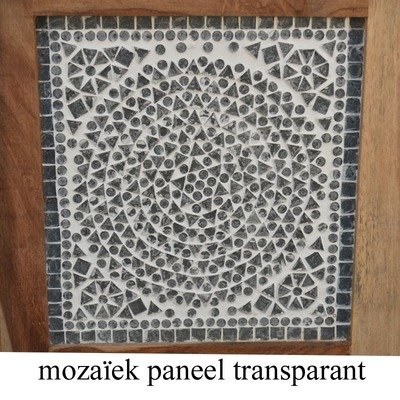 opiumtafel met transparant mozaïek paneel