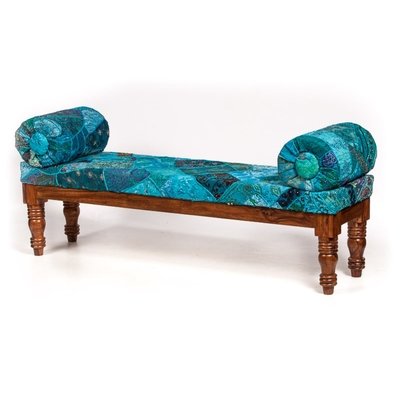 Indiase sofa - blue patchwork