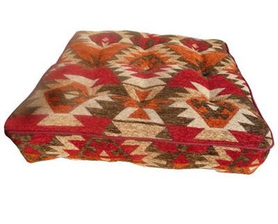 vloerkussen kelim rood - velvet soft