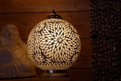 tafellamp bol Ø25 mozaïek transparant turkish design