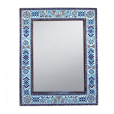 spiegel mozaïek blauw