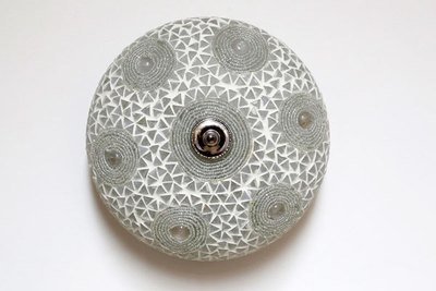 plafonnière mozaiek transparant beads &amp; triangles 25 cm