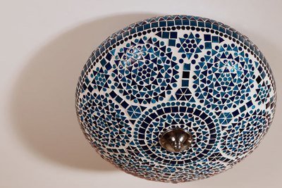 plafonnière mozaïek 38 cm - blauw
