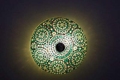 plafonnière 38 cm mozaïek groen plafonnière 38 cm mozaïek groen