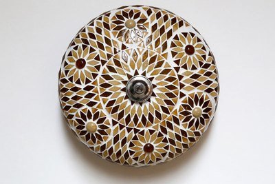 plafonnière mozaïek turks design - 25 cm - bruin/beige