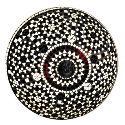 plafonnière mozaïek 38 cm - zwart wit plafonnière mozaïek 38 cm - zwart wit