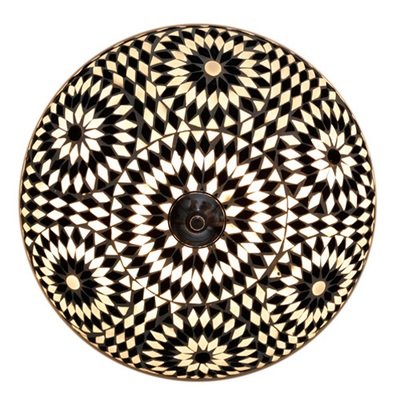 plafonnière mozaïek turks design 38 cm - zwart wit plafonnière mozaïek turks design 38 cm - zwart wit
