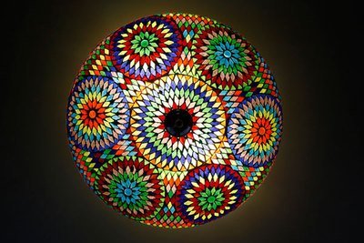 plafonnière mozaïek 50 cm - turks design multi colour plafonnière mozaïek 50 cm - turks design multi colour