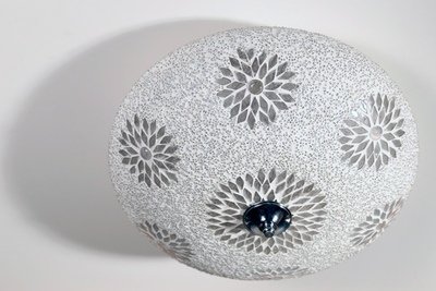 plafonnière mozaïek turks design met kralen 38 cm - transparant