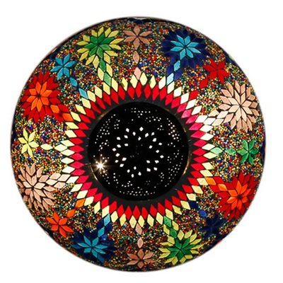 plafonnière mozaïek met kralen en iron (ijzer) 38 cm - multi colour plafonnière mozaïek met kralen en iron (ijzer) 38 cm - multi colour