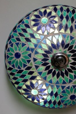 plafonnière mozaïek turks design 25 cm - blauw