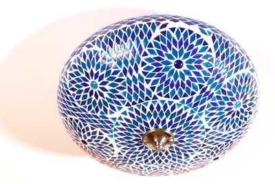 plafonnière mozaïek turks design 38 cm - blauw
