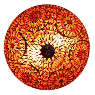 plafonnière mozaïek turks design - 38 cm- rood/oranje plafonnière mozaïek turks design - 38 cm- rood/oranje