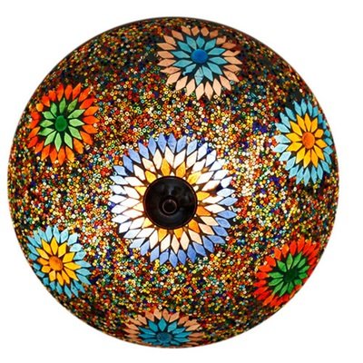 plafonnière mozaïek - multi colour turkish design met kralen plafonnière mozaïek - multi colour turkish design met kralen