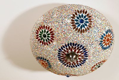 plafonnière mozaïek - multi colour turkish design met kralen