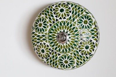 plafonnière 25 cm mozaïek groen turkish design