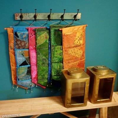Tijdschriftenhouder patchwork roze