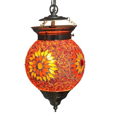 hanglamp bol mozaïek turkish design beads rood - oranje hanglamp bol mozaïek turkish design beads rood - oranje