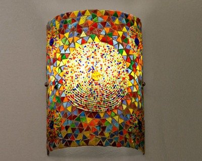 wandlamp mozaïek multi colour met kralen wandlamp mozaïek multi colour met kralen