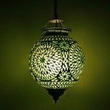 hanglamp bol mozaïek turkish design groen