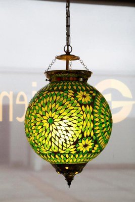 hanglamp bol mozaïek turkish design groen