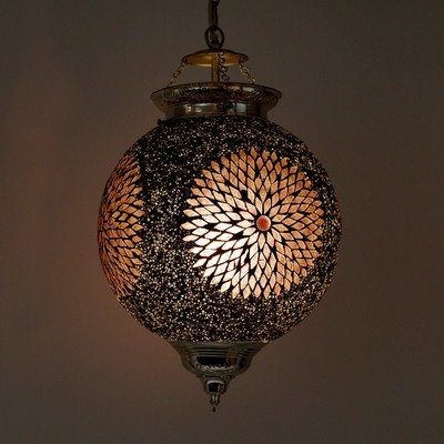 hanglamp bol mozaïek turkish design beads paars / roze hanglamp bol mozaïek turkish design beads paars / roze