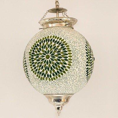 hanglamp bol mozaïek turkish design beads groen